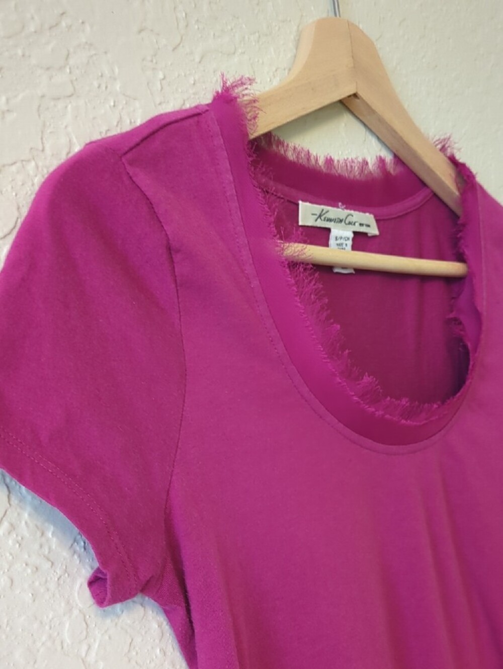 Kenneth Cole Magenta Fringe-Trim Scoop Neck Tank - Picture 3 of 6